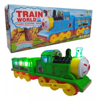Trenzinho Elétrico Bate e Volta Brinquedo Musical Infantil Com Luzes ...
