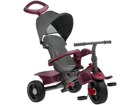 Triciclo Infantil Empurrador Com Capota Azul BW084AZ