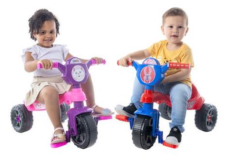 CARRINHO DE PASSEIO/PEDAL INFANTIL KEMOTOCA GATINHA COM HASTE - Brinquedo -  Kendy - Brincar faz parte