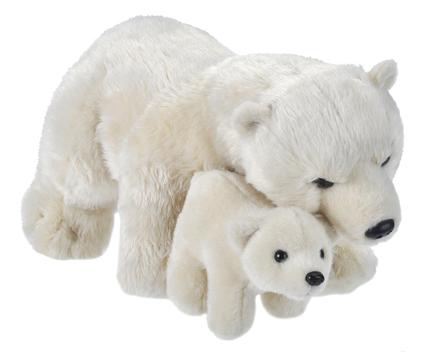 Ursinho Polar Bebê e Mamãe de Pelúcia Wild Republic - 14cm - Pelúcia ...