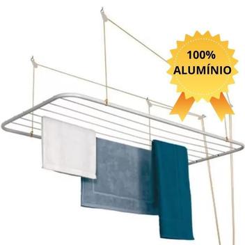 Varal De Teto 100% Alumínio Com Parafusos Fixação - 80Cm - Crossmatic ...