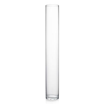 Vaso Cilindrico In Vetro Trasparente WGV – 6x4H Pollici (circa 15x10 Cm), Soffiato A Mano, Per Fiori, Candele, Centrotavola, Confezione Da 11 Pezzi