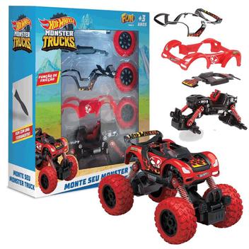 Carro Fun Hot Wheels Monte Seu Monster Truck Vermelho - F0082-6