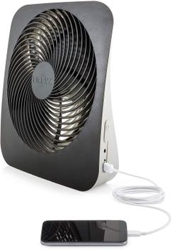 Ventilador de Mesa Portátil O2COOL Treva 25cm - Bateria e USB - Mini ...