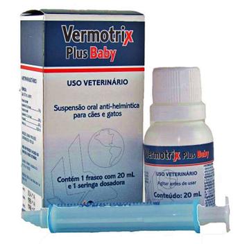 Vermotrix Plus Baby - 1 Frasco de 20ml - Vermífugo Líquido para Cães e ...