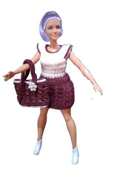 Vestido em crochê para Barbie Curvy 