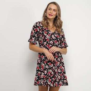 Vestido lily fashion evasê curto on sale estampado