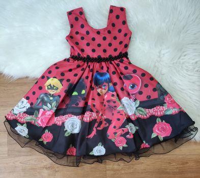 Vestido de Festa Infantil Vermelho Princesa Luxo - Xuxuzinhos Baby