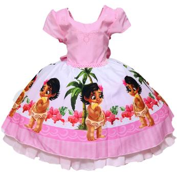 Vestido De Festa Infantil Moana Baby Rosa - vestidocas - Vestido Infantil -  Magazine Luiza