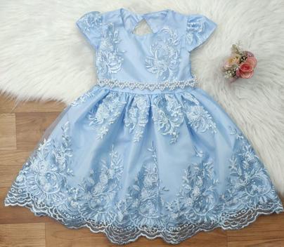 Vestido de festa hotsell infantil princesa azul