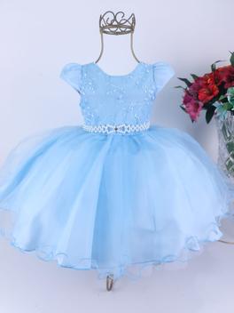 Vestido Cinderela Frozen Infantil de Princesa Daminha Formatura Aniversário