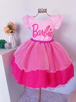 Vestido Infantil Barbie Filme Xadrez Festa Luxuoso - Charlotte - Vestido  Infantil - Magazine Luiza