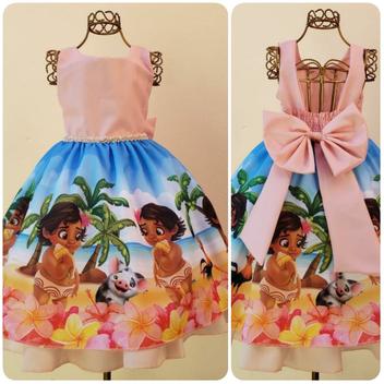 Vestido Luxo Moana Baby Laranja - R$ 62