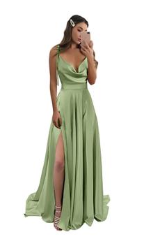 Genevieve Sin Tirante Corto Vestidos De Dama De Honor De Verano Verde Lima Tallas Grandes main image 1