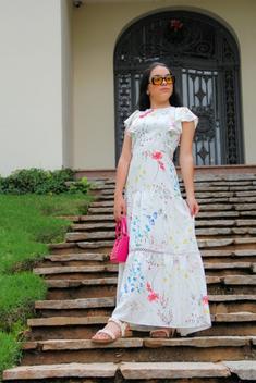 Vestido longo cheap estampado infantil