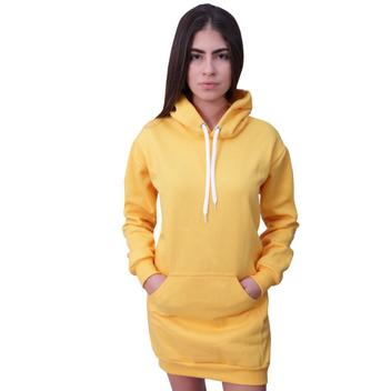 long moletom com capuz dress with pockets