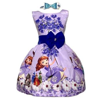 Vestido Temático Princesa Sofia Rosa – Encantos da Manu