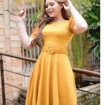 Vestidos Moda Evangélica Executivo Cinto Brás Qualidade São