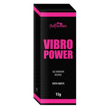 Vibro Power Tutti Frutti Gel Vibrador Beijável Hot Flowers - Gel