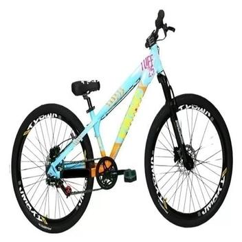 Bicicleta Vikingx Tuff 25/30 Disc H Aro Susp. Dianteira 1 Marcha - Azul/laranja