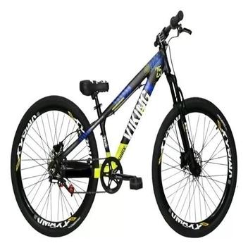 Bicicleta Vikingx Tuff 25 Disc H Aro 26 Susp. Dianteira 1 Marcha - Preto/amarelo