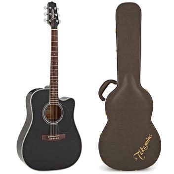 Violão Takamine EF341SC Preto Tampo Sólido Japonês Com Case
