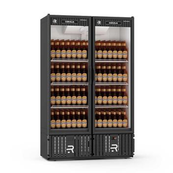 Geladeira/refrigerador 1300 Litros 2 Portas Preto Porta de Vidro - Refrimate - 220v - VCCE1300pv