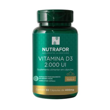 Grow Fit Suplementos - Vitamin D3 2000UI (60 caps) Nutrata