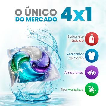 Washcaps Aroma Suave 16 Cápsulas Antibacteriano Lava roupa em cápsula ...