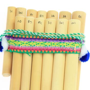 Zampoña Flauta Pan Peruana Dupla Grande 13 Notas Cor Bege - trends Moda ...