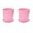 2X Vaso Aquarela com Prato 1,5 (0,25L) Rosa NUTRIPLAN