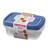 3 Pote Plástico 785ml Retangular Microondas Freezer Bpa Free