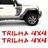 Adesivo Trilha 4x4 Troller T4 2015/2021 Faixa Capô Vermelho