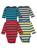 Alavanca Bebê Quatro Pack Manga Longa Bodysuit Boys Stripe 2