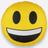 Almofada emoji estampado 34x34cm com zíper feliz
