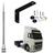 Antena Móvel Px Inox 2,70 metros Alongador 60cm Suporte Lado Motorista Traseiro Volvo Fh