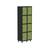 Armário Locker Guarda-roupa 8 Portas Aço Grp 502/8 Preto/Verde Miró