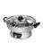 Aroma Utilidades Domésticas ASP-610 Dual-Sided Shabu Hot Pot, 5Qt, Aço Inoxidável Aroma Utilidades Domésticas 3 Não Cozido / 6 Copos Cozido Panela de Arroz, Vaporizado, Multicooker, 2-6 xícaras, Preto