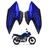 Asa Aba Lateral Aleta Tanque Honda Cg Fan 160 Azul Twister 2022 2023 2024