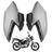 Asa Aba Lateral Aleta Tanque Honda Cg Fan 160 Prata Force 2023 2024