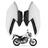 Asa Aba Lateral Aleta Tanque Honda Cg Fan Start 160 Branco Cargo 2022 2023 2024