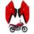 Asa Aba Lateral Aleta Tanque Honda Cg Fan Start 160 Vermelho Marrakesh 2022 2023 2024
