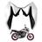 Asa Aba Lateral Aleta Tanque Honda Cg Titan 160 S Branco Andes 2020