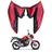 Asa Tanque Aba Aleta Lateral Honda Cg Titan 160 Vermelho Pimenta 2022 2023 2024