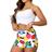 Baby Doll Feminino Cropped Caneladinho e short estampado Mariane