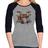 Baby Look Raglan Bateria Watercolor Manga 3/4 - Foca na Moda