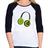 Baby Look Raglan Headphone Verde Manga 3/4 - Foca na Moda