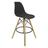 Banqueta Charles Eames Eiffel Wood Design Base Fixa Madeira - Preta