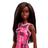 Barbie Básica Negra Vestido Roxo Borboletas Menina Presente