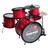 Bateria Infantil Star Kids Vermelha Completa Luen 44001VM